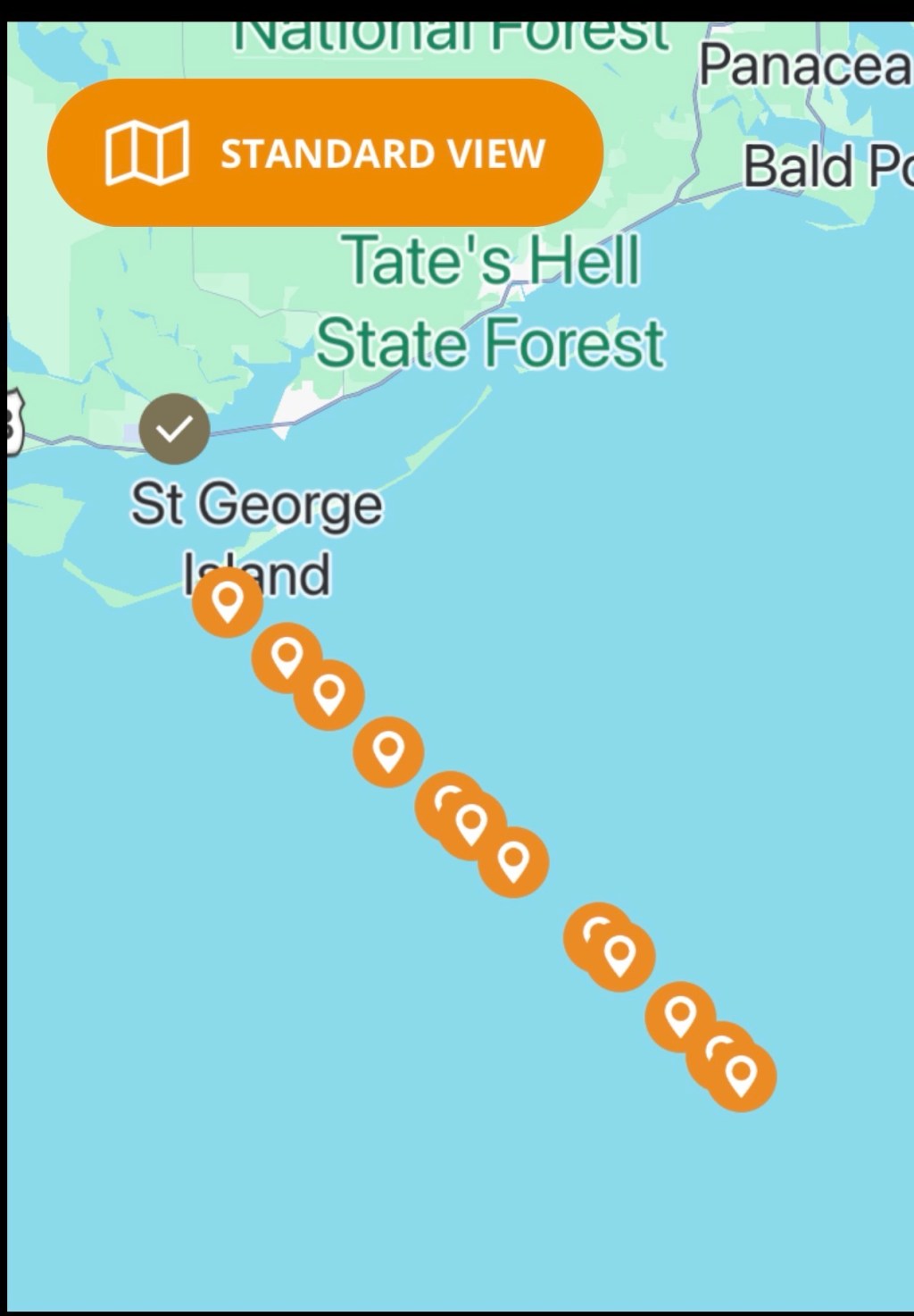 Day 32 (2/8/26) – Scipio Creek Marina to Clearwater Harbor Marina (Overnight Gulf&nbsp;Crossing)